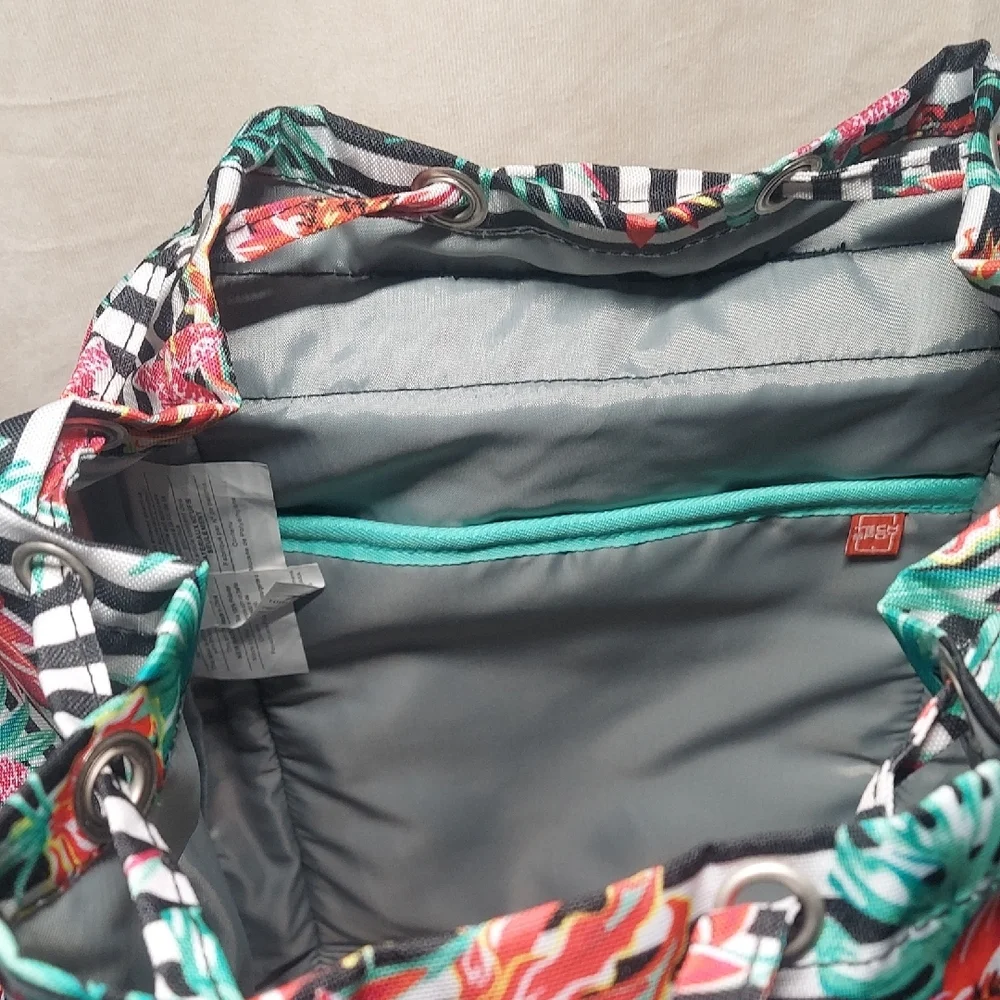 High Sierra Elly Backpack Tropical Stripe Black Floral Rucksack Tech Spot Tablet